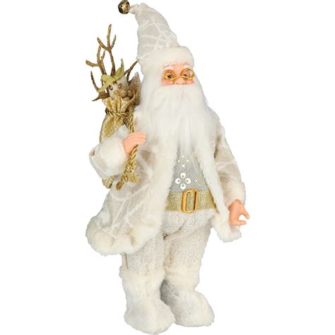 Destination Holiday All White Santa Claus Christmas Figurine Shop