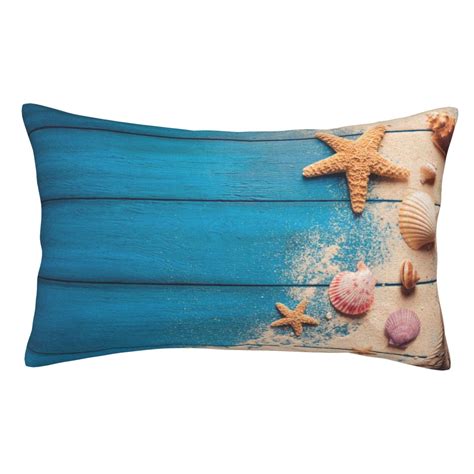 Adobk Shells And Starfish Print Pillow Cases Standard Size Shells And