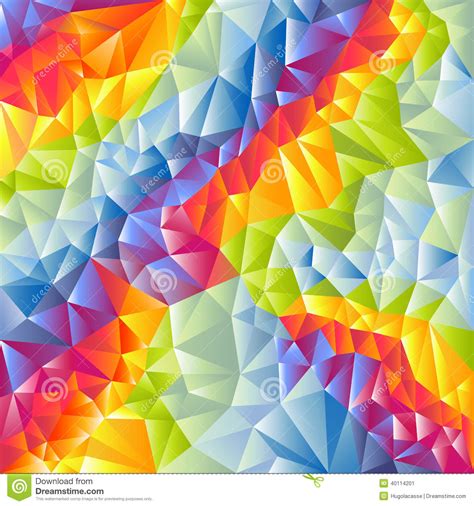 Abstract Multicolored Vector Triangles Background Stock Vector