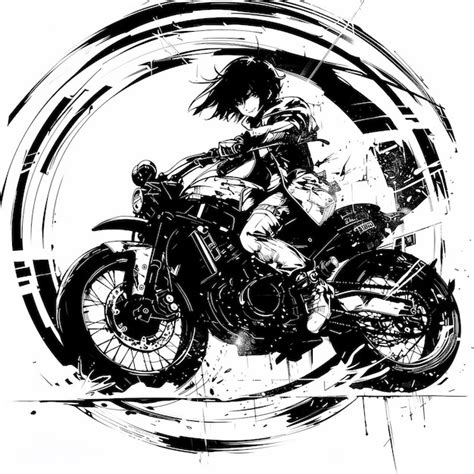 Premium Vector Harley Motorcycle Logo Studio Ghibli Style