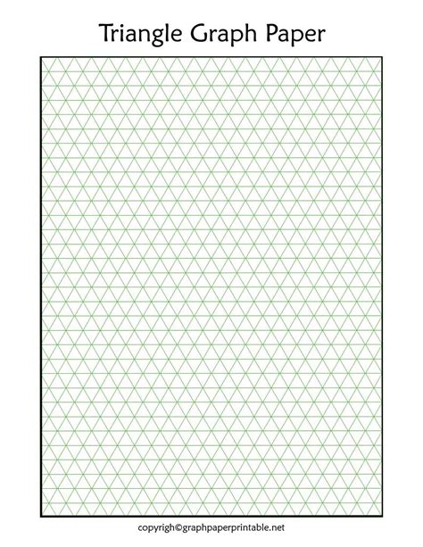 Triangle Graph Paper Or Triangle Grid Paper Printable Pdf