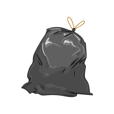 Dustbin Trash Bag Cartoon Vector Illustration 17406668 Vector Art At