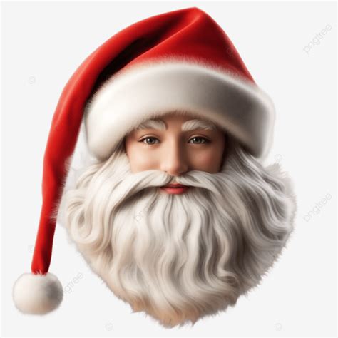 Cara De Santa Claus Aislada Sobre Fondo Transparente PNG Dibujos Cara