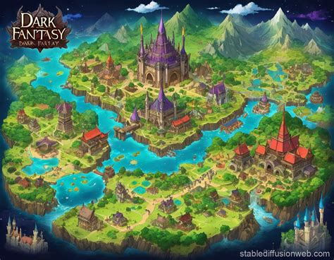 dark fantasy map  role play stable diffusion