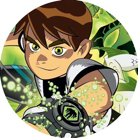 Painel Redondo Tema Ben 10 Para Decoração de Festa Em Tecido Sublimado