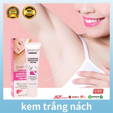 Hàng nhập khẩu QIANSOTO Kem Làm Trắng Da Nách Giảm Thâm Đầu Gối Mông Bikini Khử Mùi Hôi Dưỡng