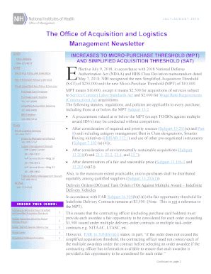 Fillable Online Oamp Od Nih The Office Of Acquisition And Logistics