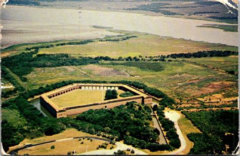 Air View Of Fort Pulaski On Cockspur Island Near Savannah Ga