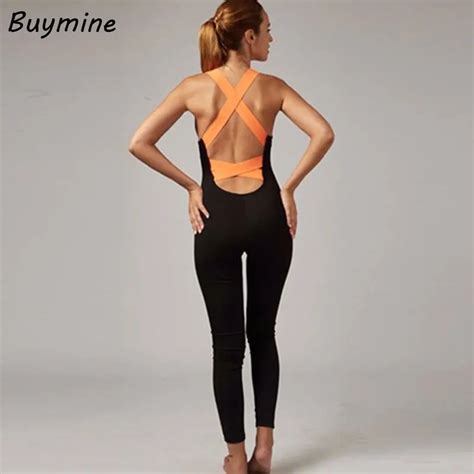 Aliexpress Buy Backless Be Fitness Jumpsuit Sexy Full Bandage