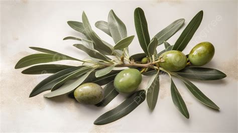 Olive Branch With Leaves And Fruit Background Picture Olive Branch