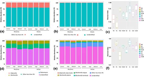 Bar Plots Presenting Relative Abundance Of Bacterial And Fungal Taxa In