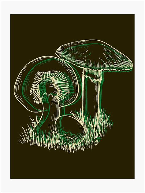 "Cottagecore Fairy Mushroom Fairycore Drawing Graphic Design 5" Sticker ...