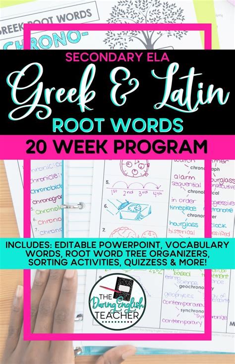 Greek Latin Root Words Activities For Secondary Vocabulary Daily