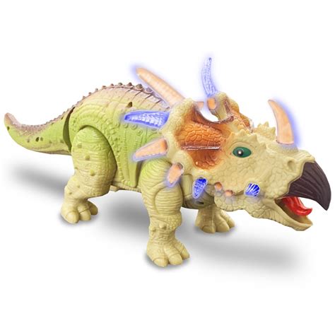 Dinossauro Triceratops Luz E Som Anda E Mexe Calda Brinquedo Dino