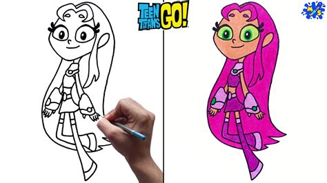 How To Draw Starfire From Teen Titans Go Step By Step Easy Youtube