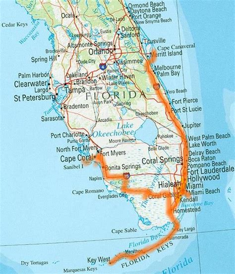 Map Of Southeast Florida Towns | Wells Printable Map