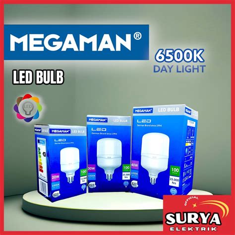 Jual Bohlam Lampu Led Megaman T Bulb 20 30 40 Watt Daylight Putih