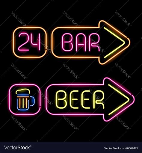 Neon arrow Royalty Free Vector Image - VectorStock