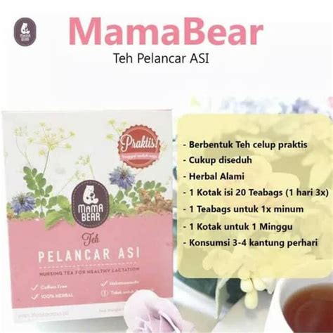 Jual Best Seller Mamabear Asi Booster Tea Teh Penambah Atau Pelancar