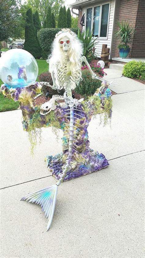 Life Size Original Mermaid Skeleton Halloween Decoration Halloween