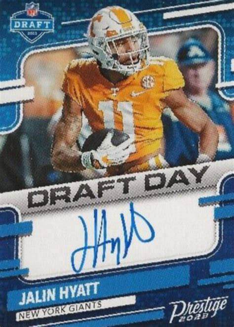 Jalin Hyatt 2023 Prestige DDS JH Draft Day Signatures Price Guide