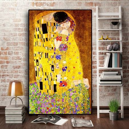 Klasyczny Artysta Gustav Klimt Kiss Abstrakcyjny Obraz Olejny Na Druk