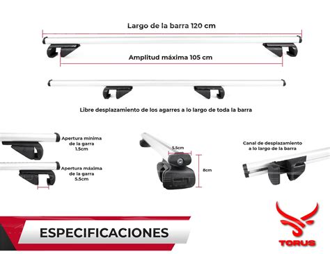 Barras Canastilla Portaequipaje Alumnio Xtrail 2018 23 TORUS TORUS