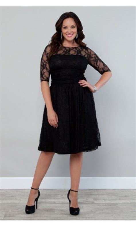 Kiyonna Luna Lace Dress In Black