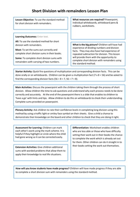 Maths Short Division With Remainders Standard Method By Greenapl