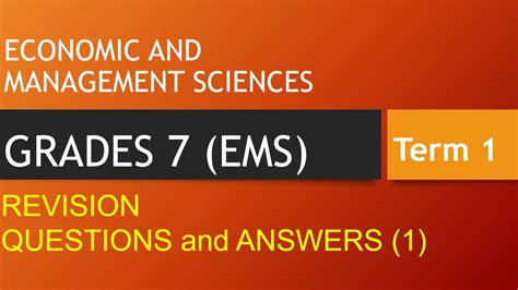 Ems Grade 7 Term 1 Revision Questions And Answers 1 • Teacha