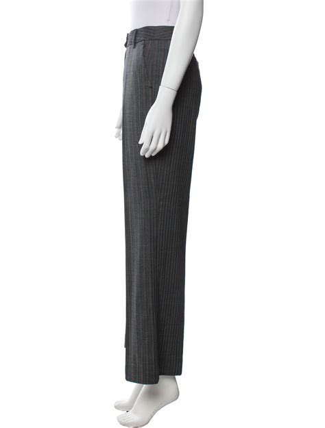 Max Mara Virgin Wool Wide Leg Pants W Tags Grey Rise Pants