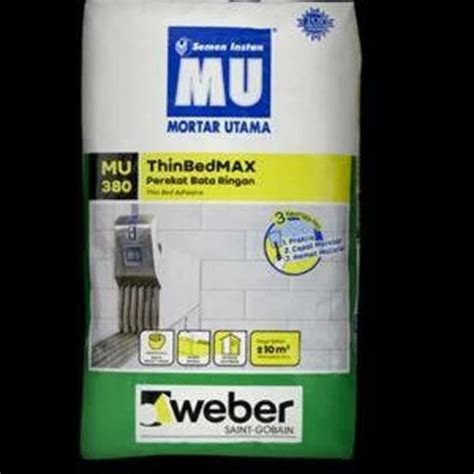 Jual MU 380 Mortar Utama Semen Instant Perekat Lem Bata Ringan Hebel