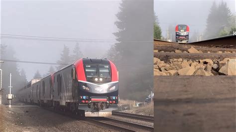 Coast Starlight Flies Through A Foggy East Olympia With Leading