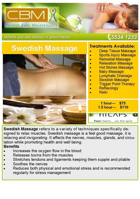 Swedish Massage Correct Body Maintenance