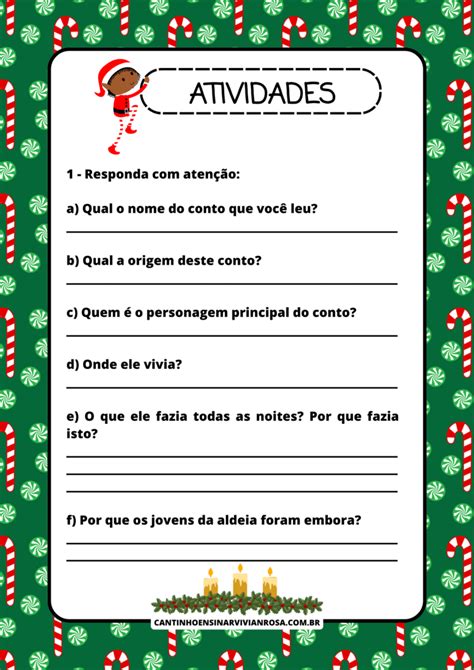 CONTOS DE NATAL ATIVIDADES Cantinho Ensinar