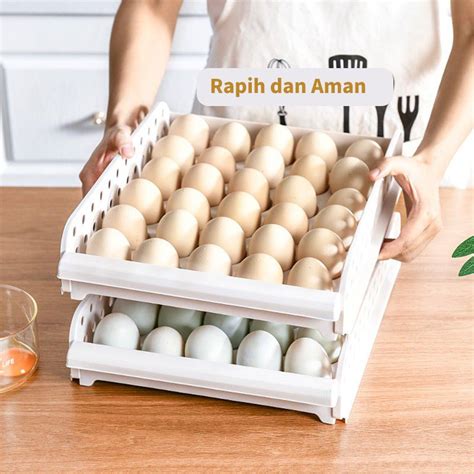 Jual Egg Box Tempat Penyimpanan Telur Sekat Rak Telur Plastik Box