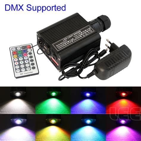 Dmx 16w Rgbw Led Fiber Optic Engine Driver With 28key Rf Remote