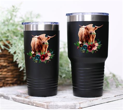 Highland Cow Mug Tumbler Gift Highland Cow Gift Custom Cow Etsy