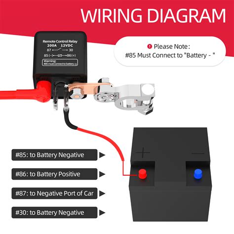 V A A Pin Remote Control Car Starter Relay Isolator Disconnect