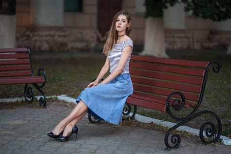 High Heels Brunette Depth Of Field Girl Woman Black Dress Hat