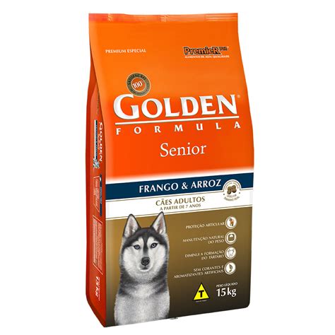 Ração Golden Fórmula para Cães Idoso Senior Sabor Frango e Arroz 15kg