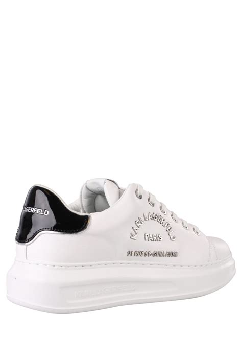 Karl Lagerfeld Zapatillas Blancas Con Logo Plateado De Metal Bls