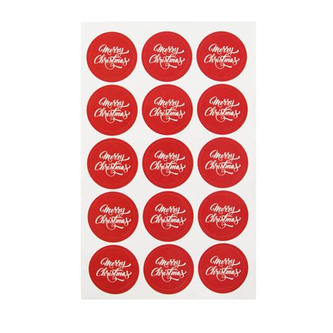 Red Merry Christmas Envelope Stickers 15 Pack Hobbycraft