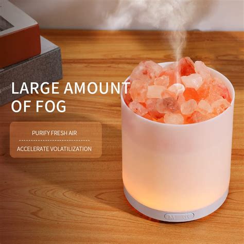 Coozment In Himalayan Salt Lamp Ultrasonic Essential Oil Diffuser