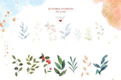 Merry Christmas Watercolor Design Set 348773