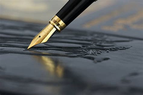 Writing Fountain Pen Calligraphy Education Notes Vector, Calligraphy ...