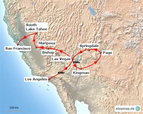 Stepmap Rundreise Usa Landkarte F R Nordamerika