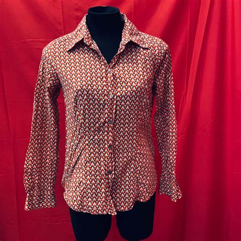 Womens Anna Thomas Size 10 Ladies Shirt Fabric Made In Italy Rrp 34900s