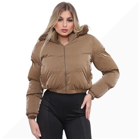 Comprar Jaqueta Feminina Puffer Dupla Face Pel Ciada Touca