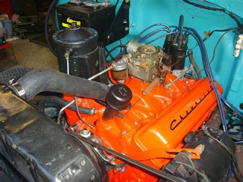 The First Year For The Famous Small Block 265 Cid Chevy Engine 1955 Only Year The Oil Filter Was